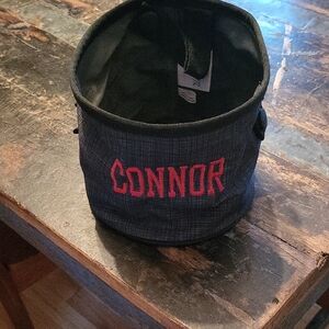 Thirty-One Black Storage Bag with Red Embroidery